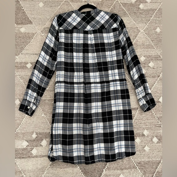 Gap Women’s Shirt Dress, EUC, Size XS, Black White Cotton Flannel - Picture 2 of 6
